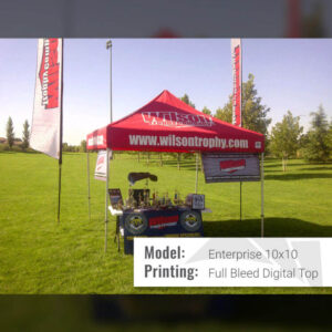 Enterprise 10x10 Promotional Tent with Blade Flags